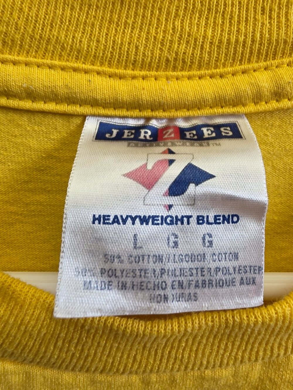 Jerzees Men's L Embroidered C5 Corvette T-Shirt Short sleeve Yellow - Picture 5 of 6